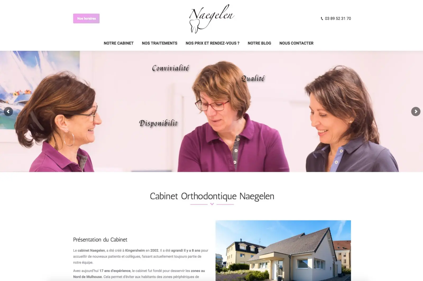 Un orthodontiste situé à Mulhouse, un cabinet orthodontique qui à fait confiance à l'agence web Karedess, situé à Mulhouse