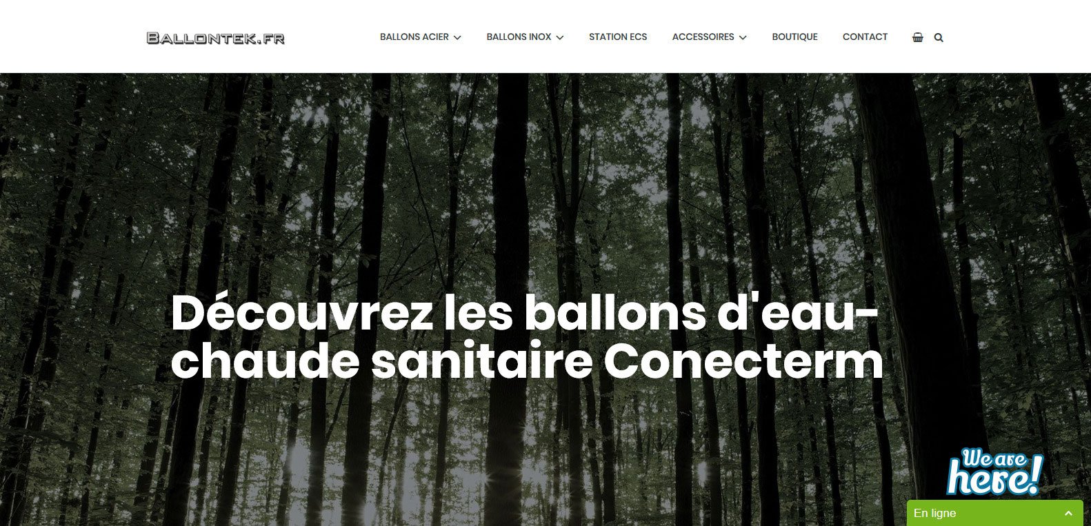Ballontek, les ballons d'eau chaude sanitaire, un client Karedess agency, agence web situé à Mulhouse