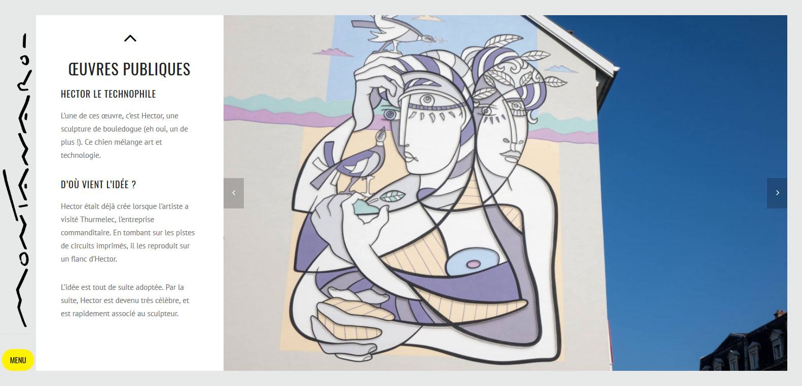 Les oeuvres publiques de renato montanaro, client Karedess agence web situé à Mulhouse