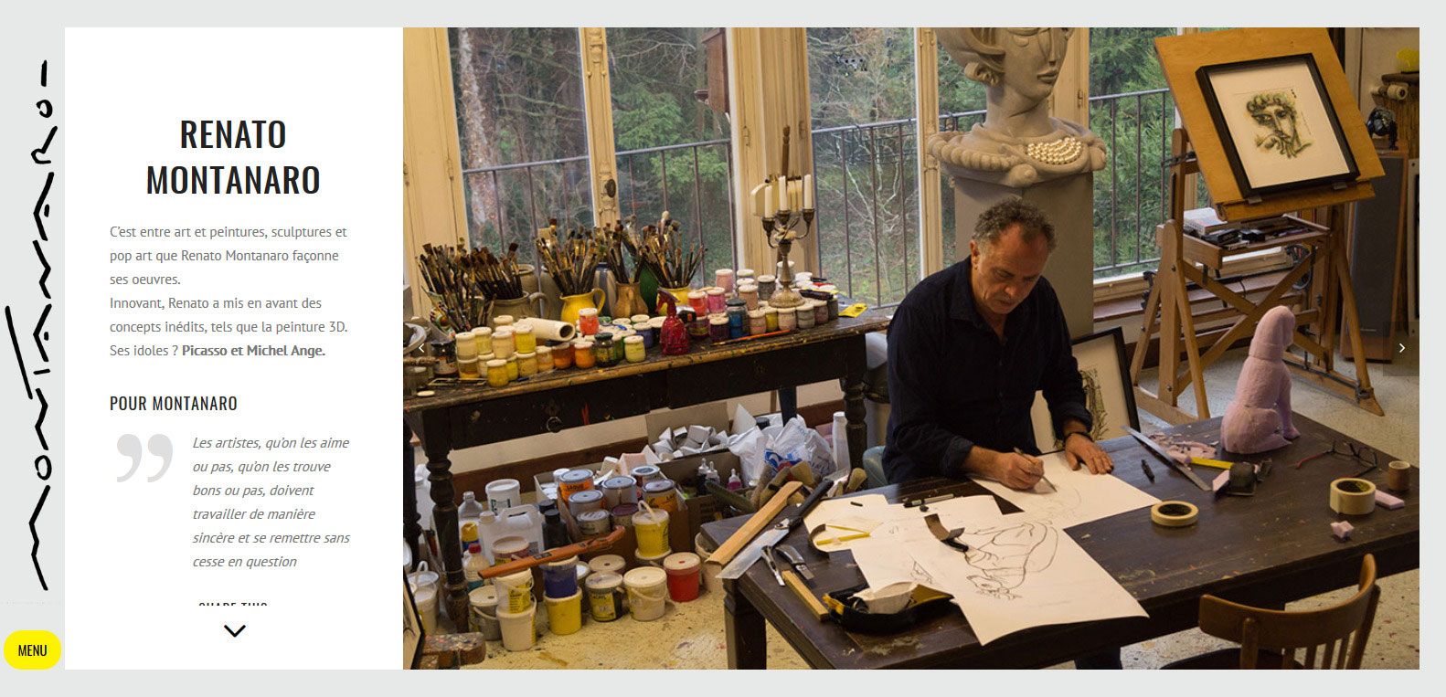 Renato Montanaro, artiste peintre à fait confiance à Karedess agency, agence web situé à Mulhouse pour la création de son site