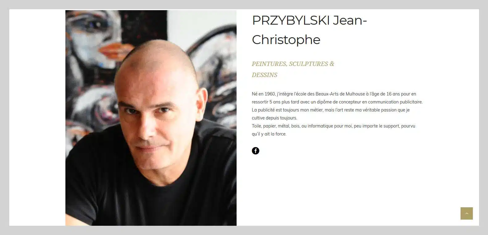 Jean Cristophe przybylski, artiste et client Karedess, agence web situé à Mulhouse
