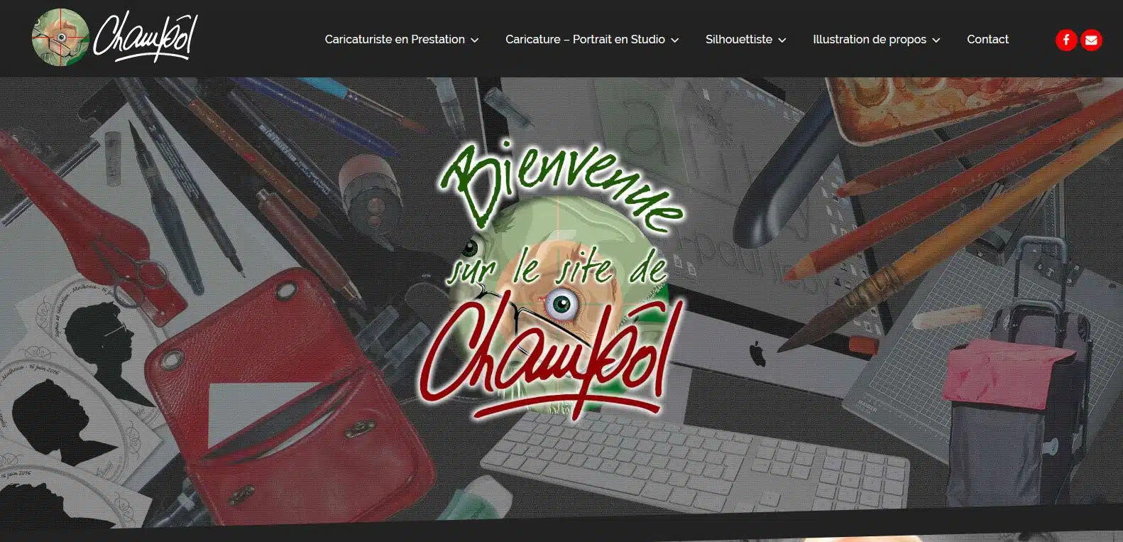 Champôl, caricaturiste, client Karedess, agence web situé à Mulhouse