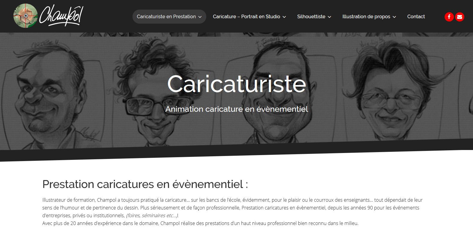 Champol, un caricaturiste hors pair et client karedess agency, agence web depuis 2006 à Mulhouse