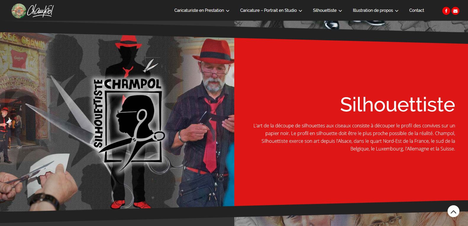 La silhouette revue par le silhouettiste champôl. Client karedess, agence web situé à Mulhouse.