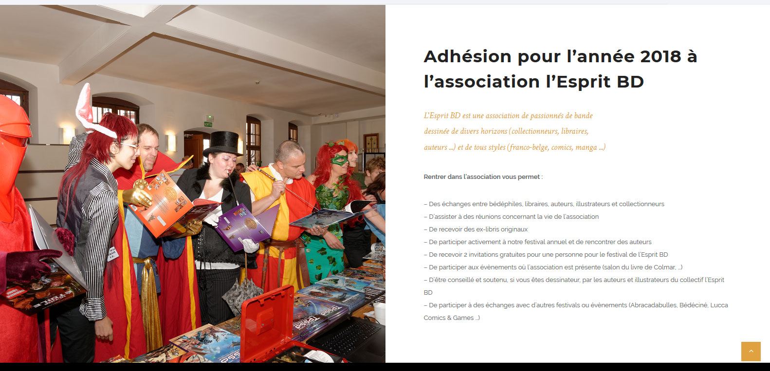 Adhésion pour l'année 2018 à l'association l'Esprit BD. Un client Karedess, agence web à Mulhouse