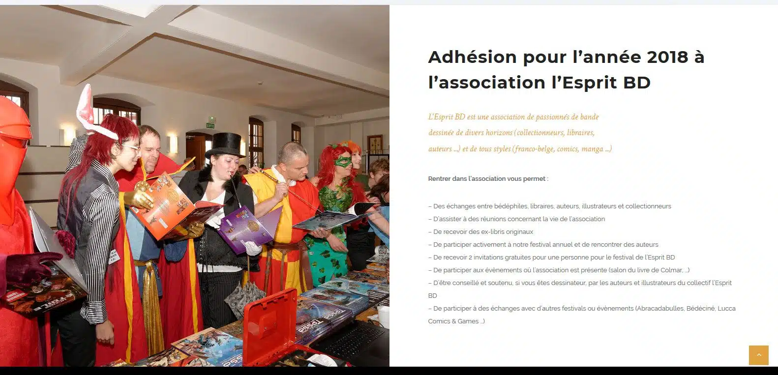 Adhésion pour l'année 2018 à l'association l'Esprit BD. Un client Karedess, agence web à Mulhouse