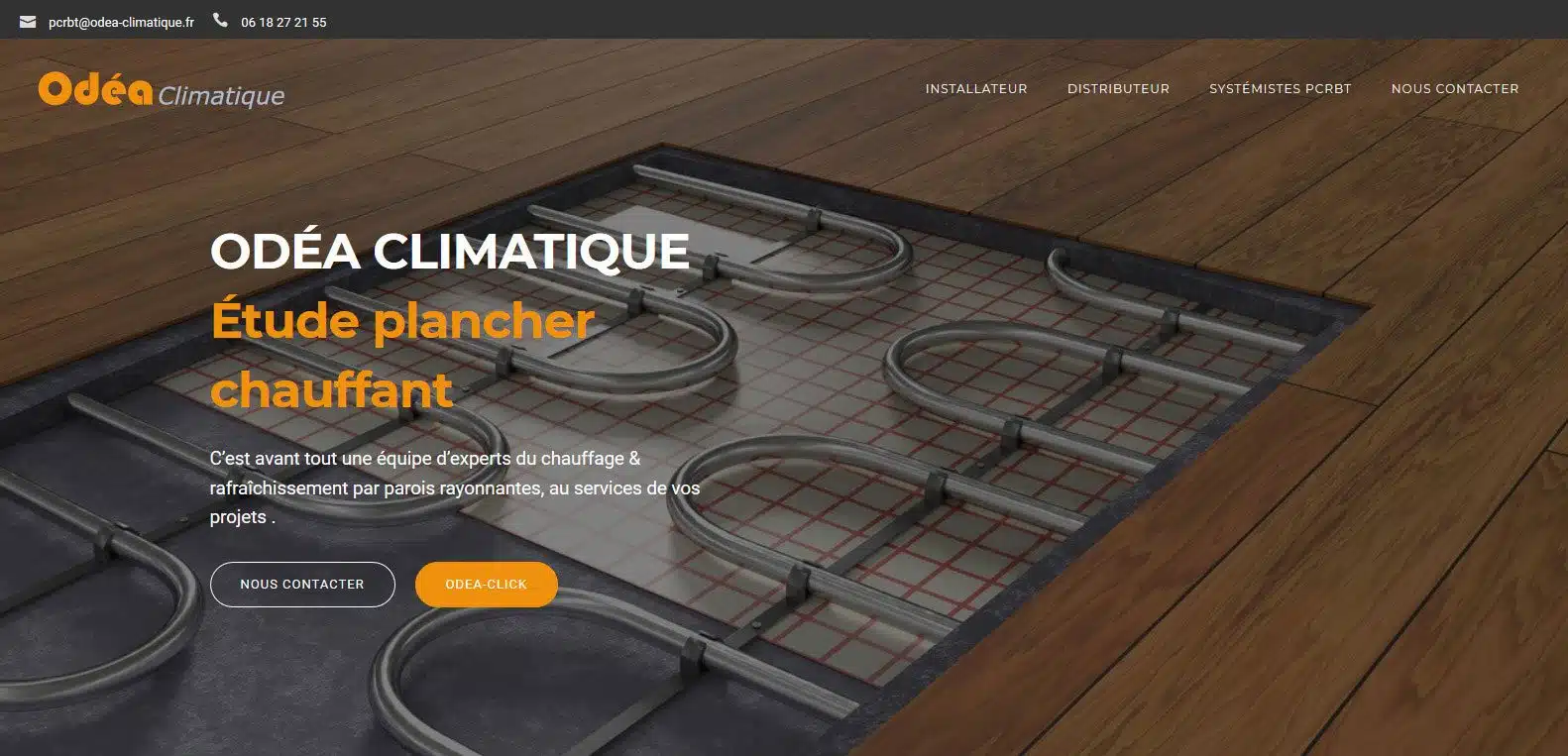 Site web d'Odéa climatique, client Karedess, agence web situé à Mulhouse