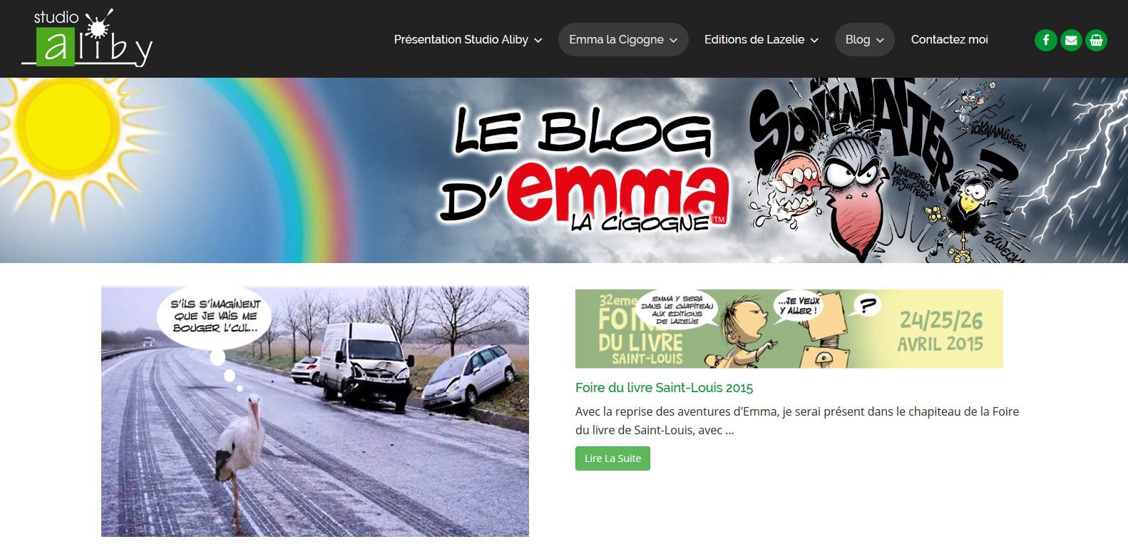 Le blog d'emma la Cigogne - studio aliby - Client Karedess, agence web à Mulhouse