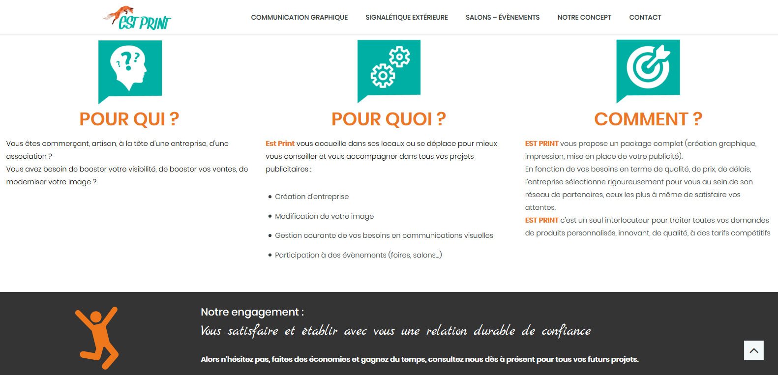 Pour qui / quoi / comment s'oriente l'offre estprint ? client Karedess, agence web, situé près de Mulhouse