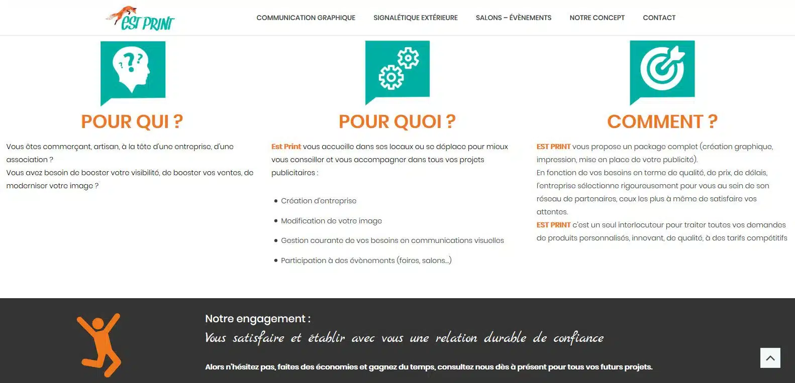 Pour qui / quoi / comment s'oriente l'offre estprint ? client Karedess, agence web, situé près de Mulhouse