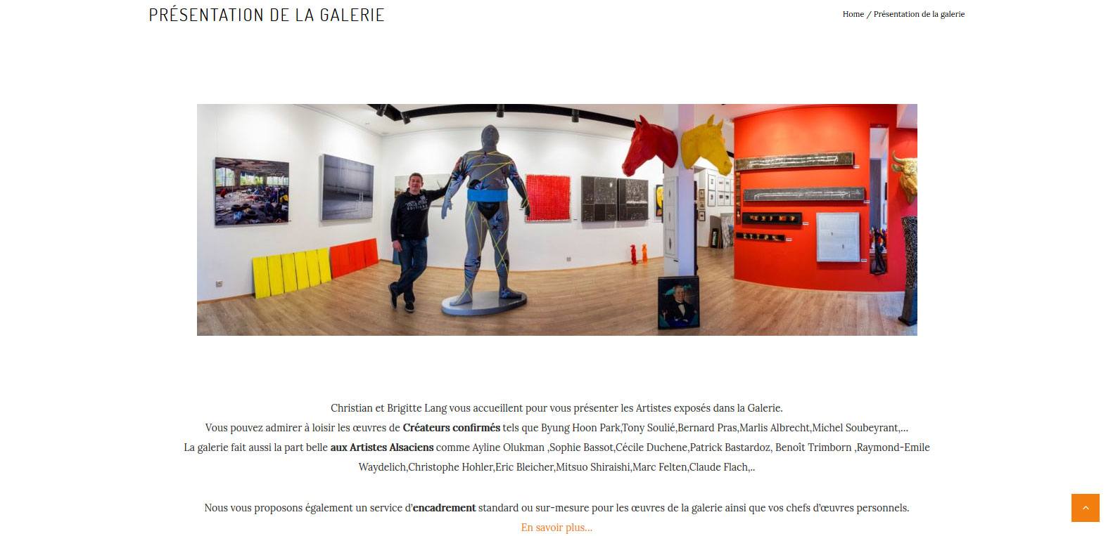 la gallerie courant d'art, la part belle aux artistes alsaciens. Un client Karedesss agency, agence web situé à Mulhouse
