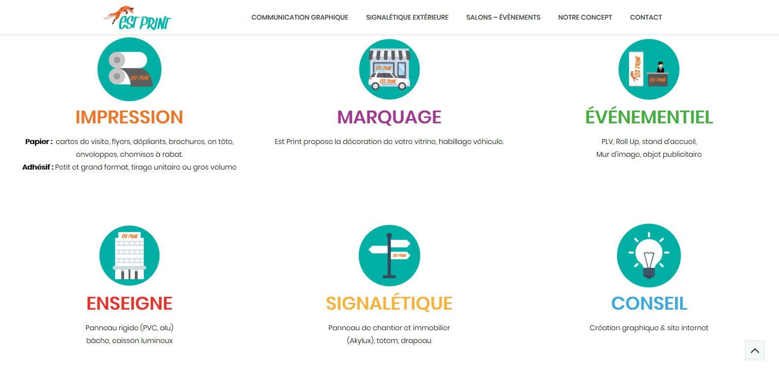 Impression, marquage, évenementiel, enseigne, signalétique et conseil, par estprint. Client Karedess, agence web de Mulhouse