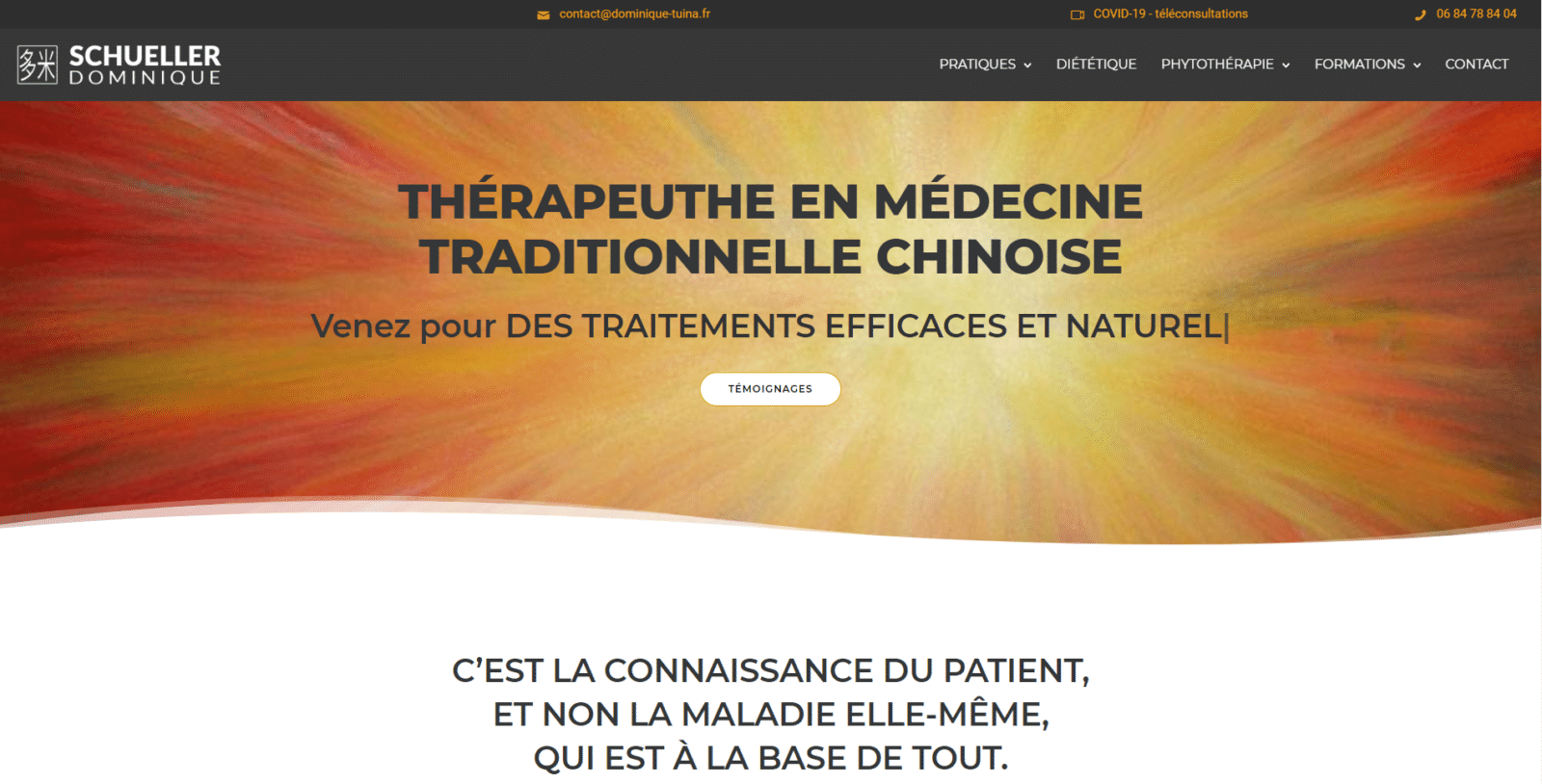Dominique Schueller, traitements efficaces et naturels, client Karedess, une agence web situé à Mulhouse