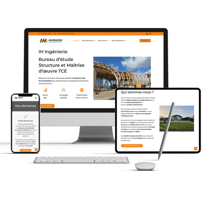 Création du site web Ih ingénierie