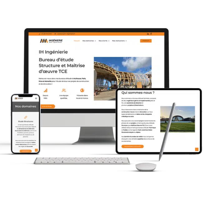 Création du site web Ih ingénierie