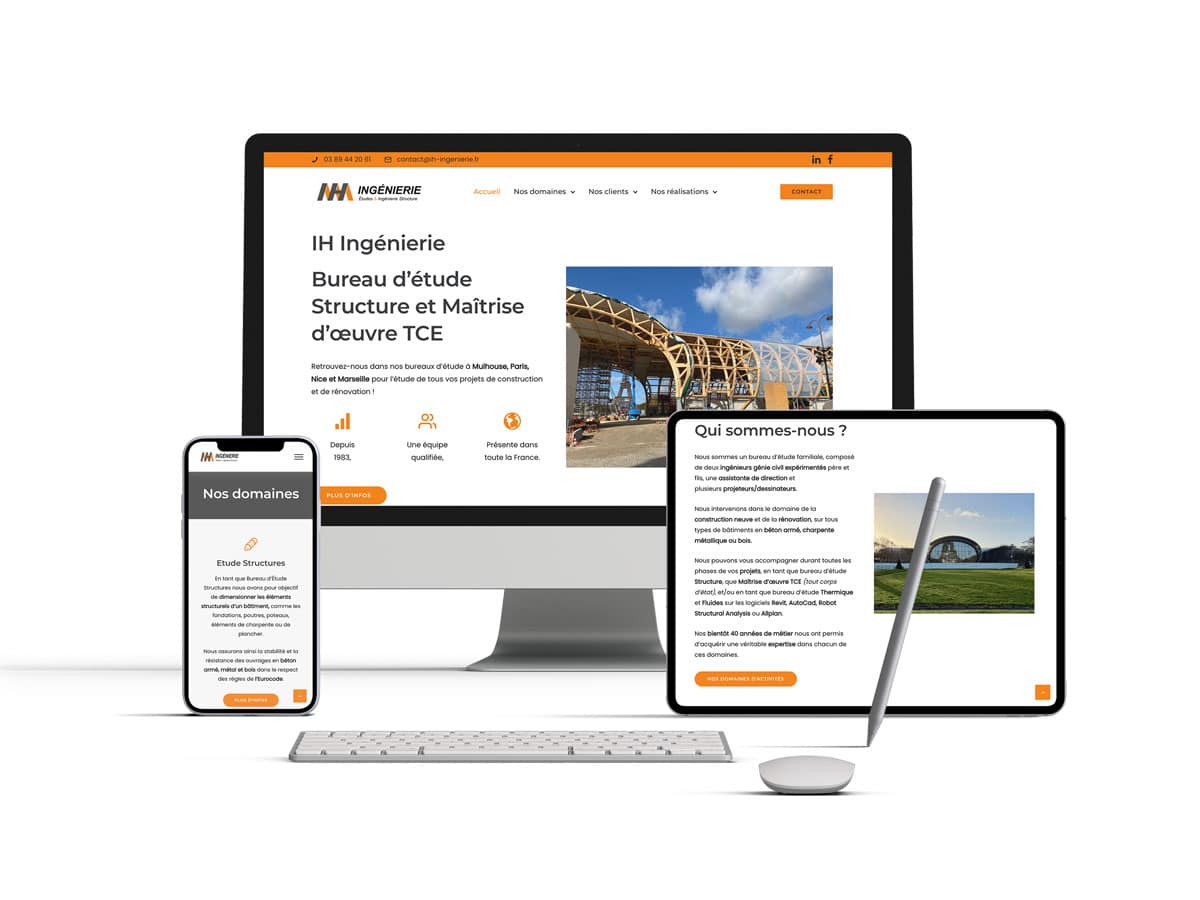 Création du site web Ih ingénierie