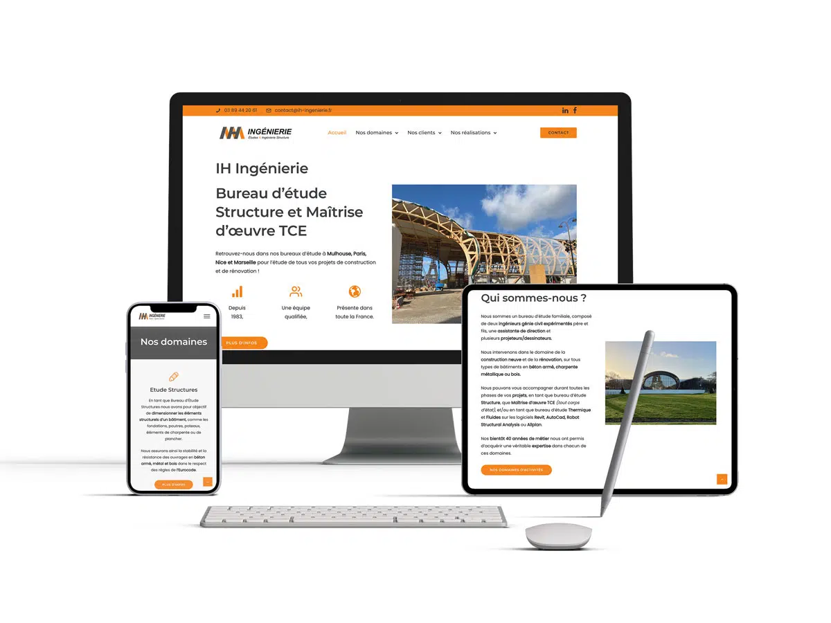 Création du site web Ih ingénierie