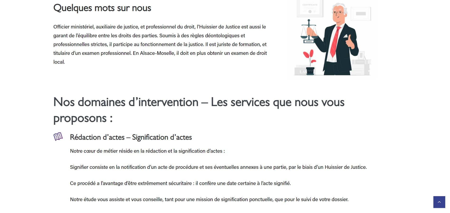 Domaines d'intervention Huissiers Copi