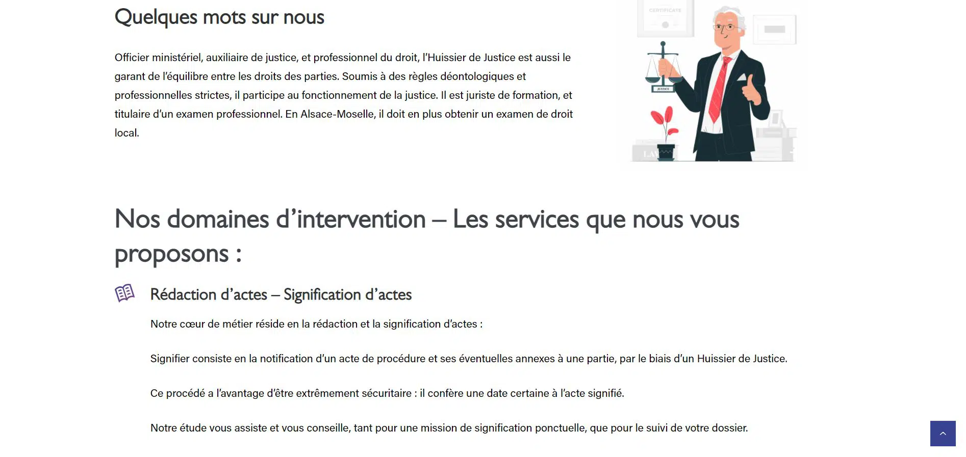 Domaines d'intervention Huissiers Copi