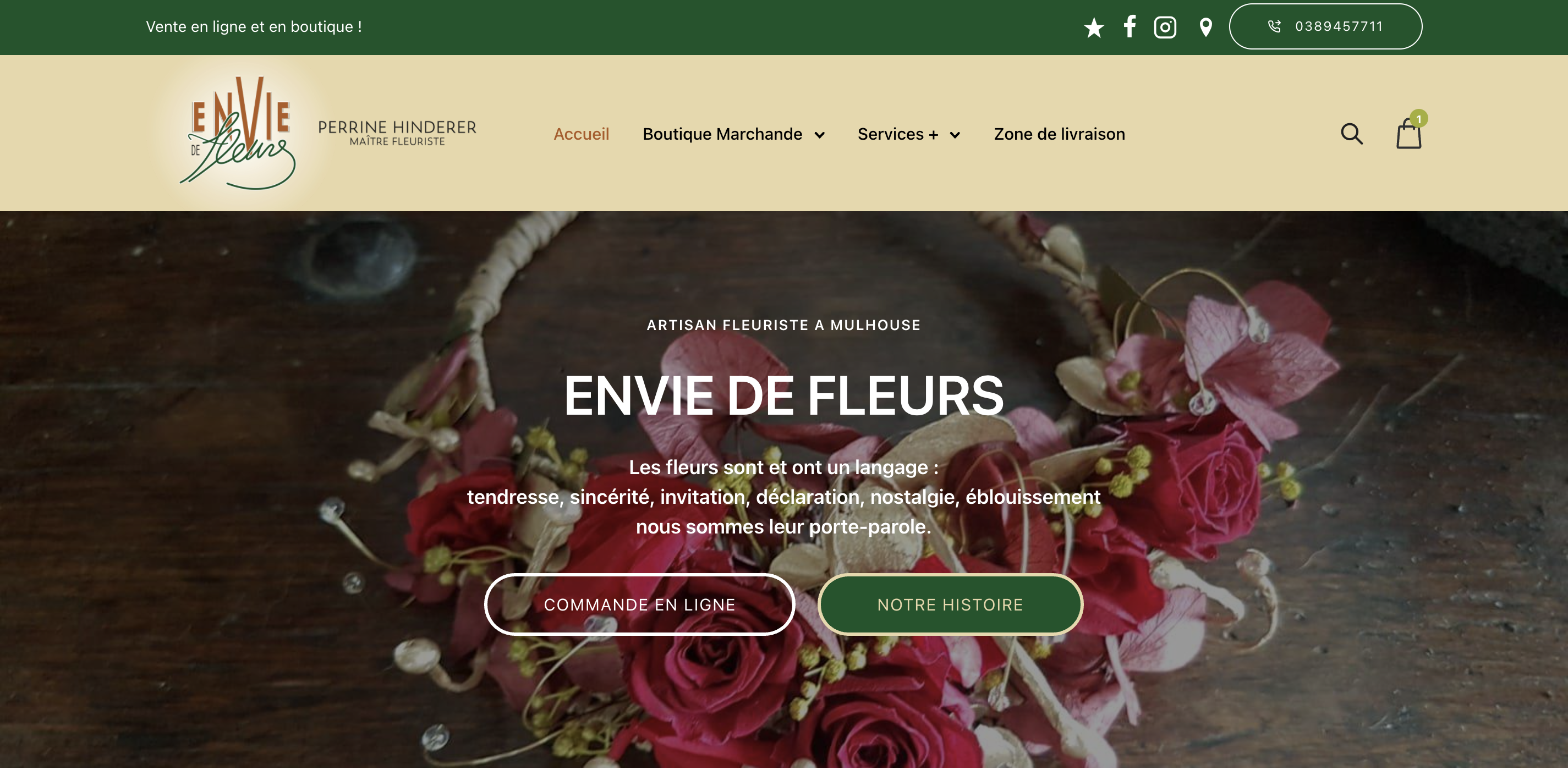 Page d'accueil Envie de fleurs