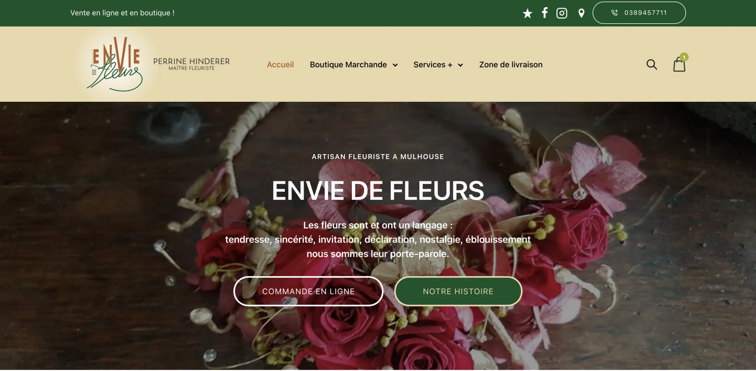 Page d'accueil Envie de fleurs