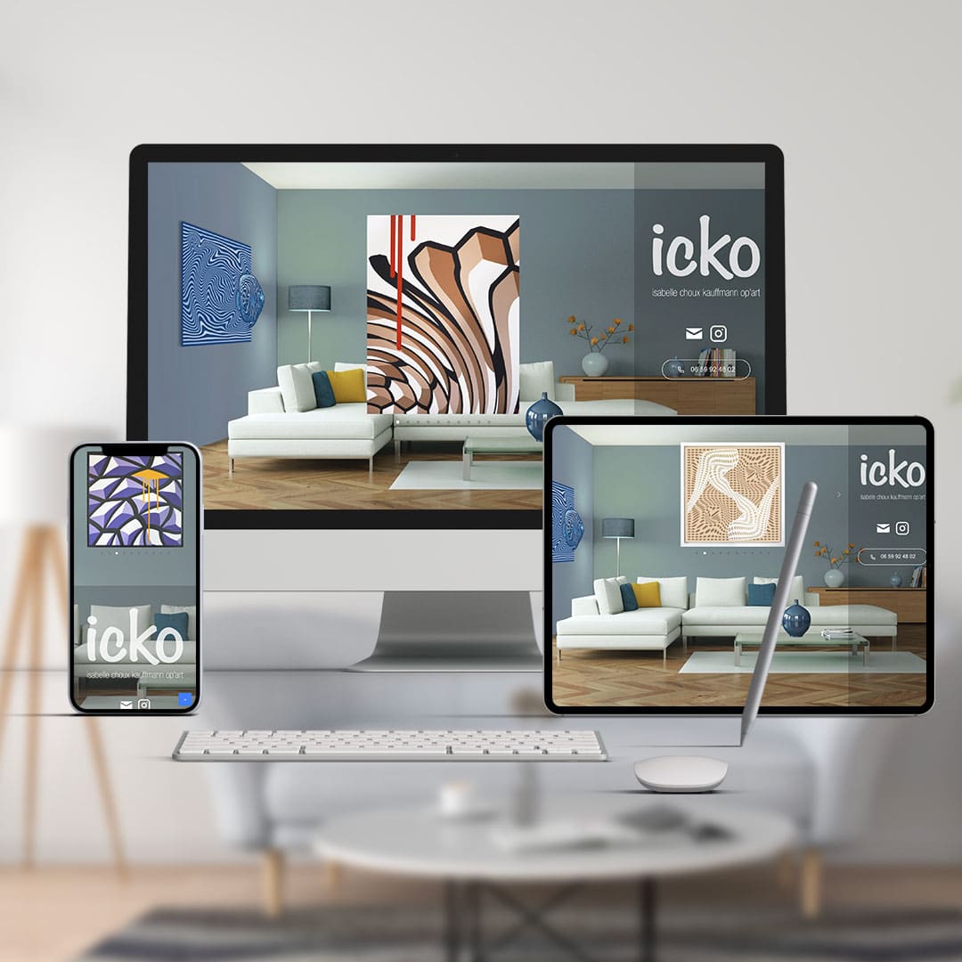Mockup du site Ickoart