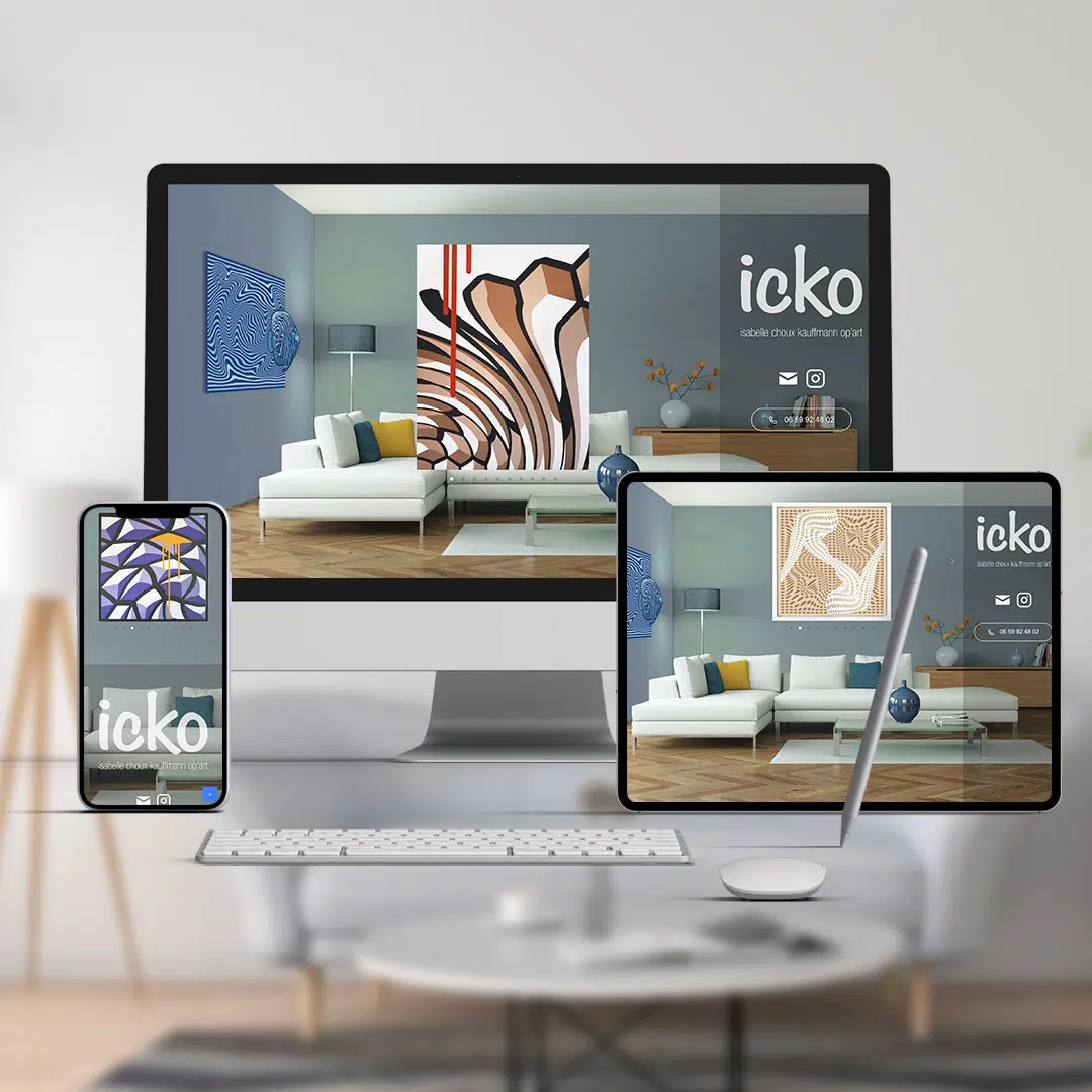 Mockup du site Ickoart
