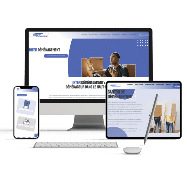 Mockup de la société inter demenagement