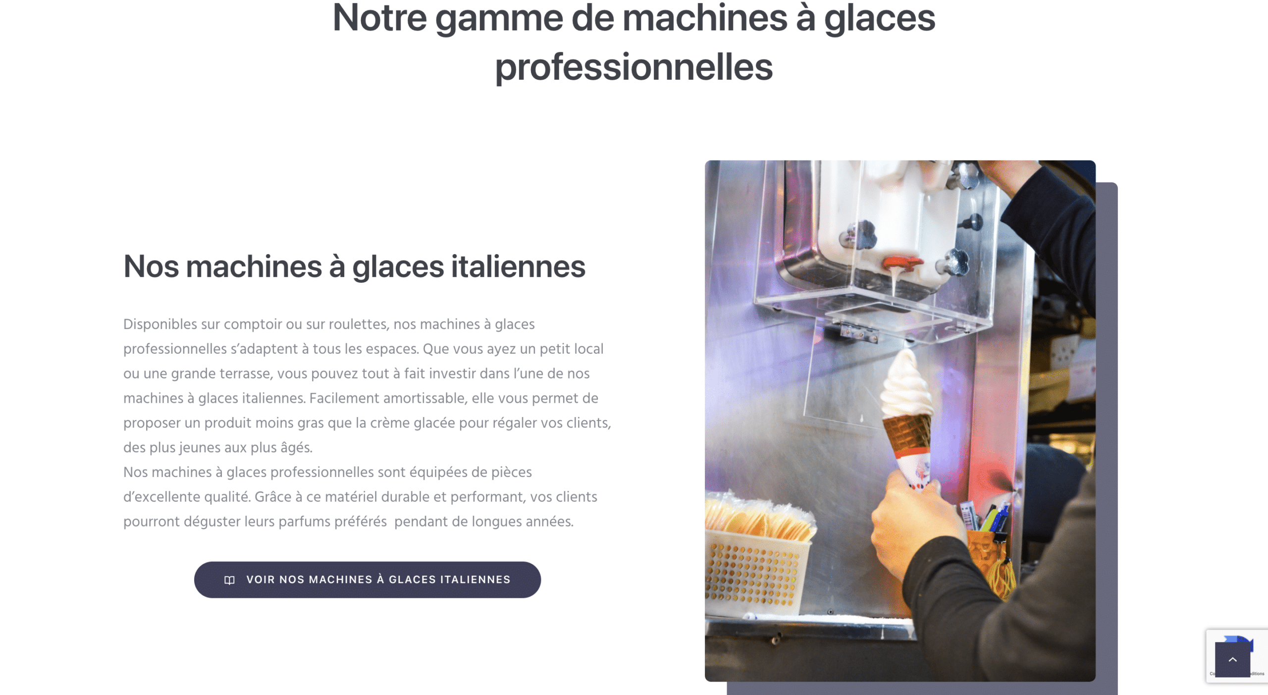 Gamme de machines à glaces Ice pro