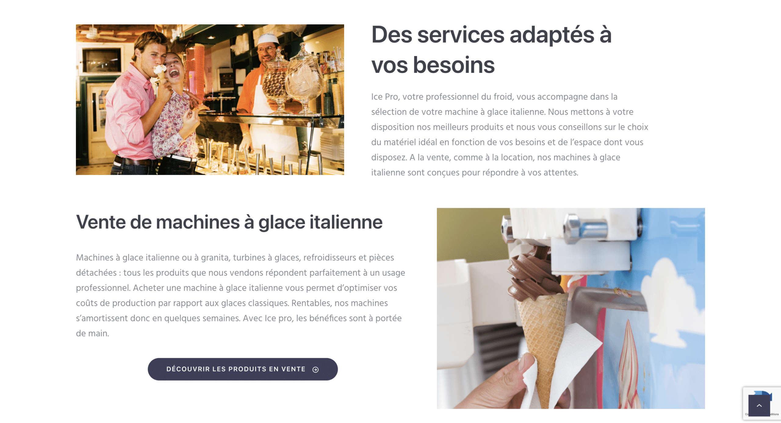 Les services de Ice pro