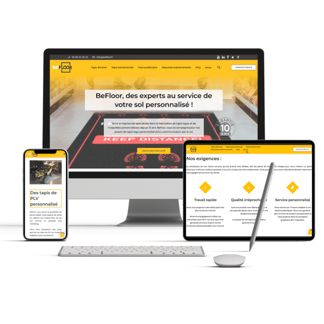 Présentation du site internet Befloor