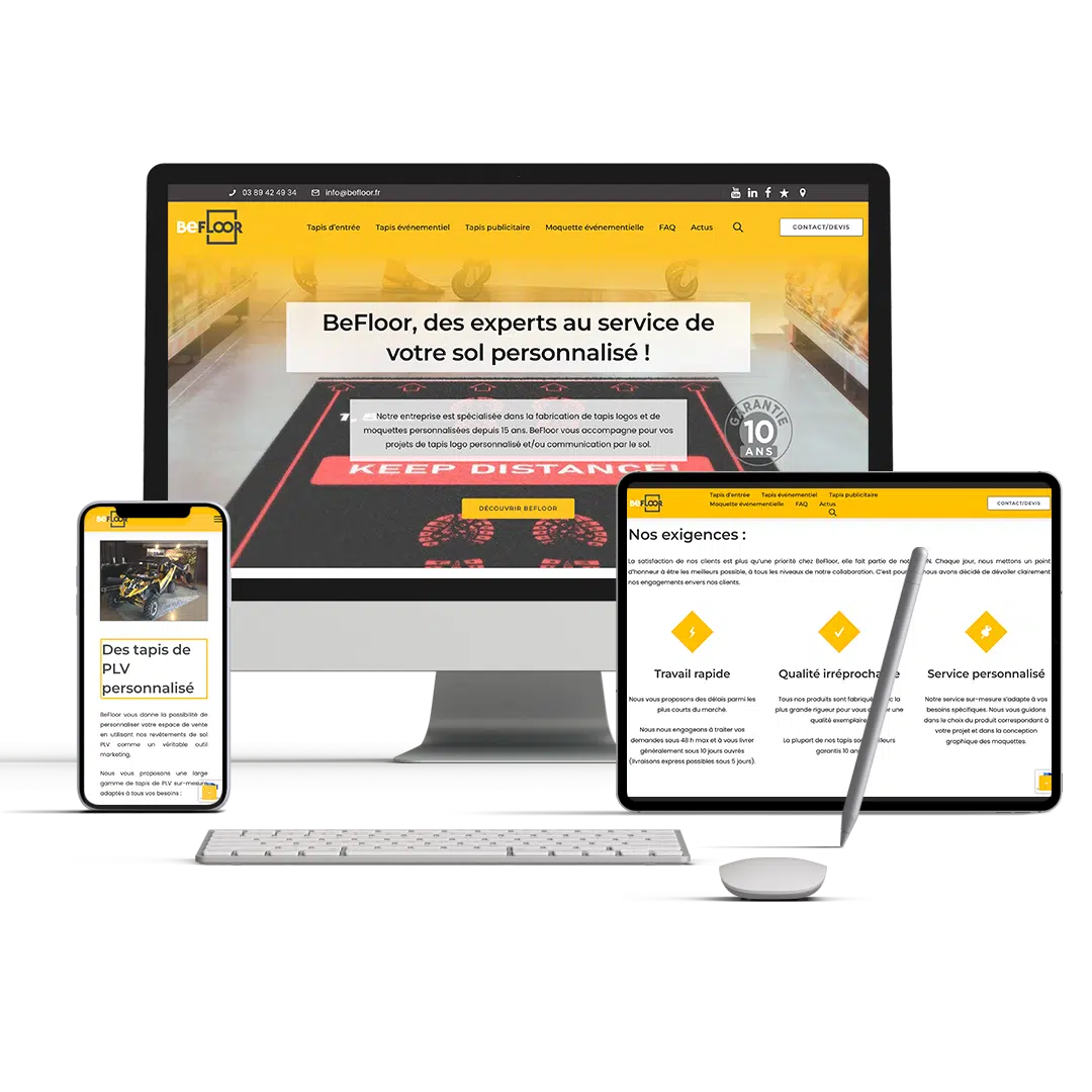 Présentation du site internet Befloor