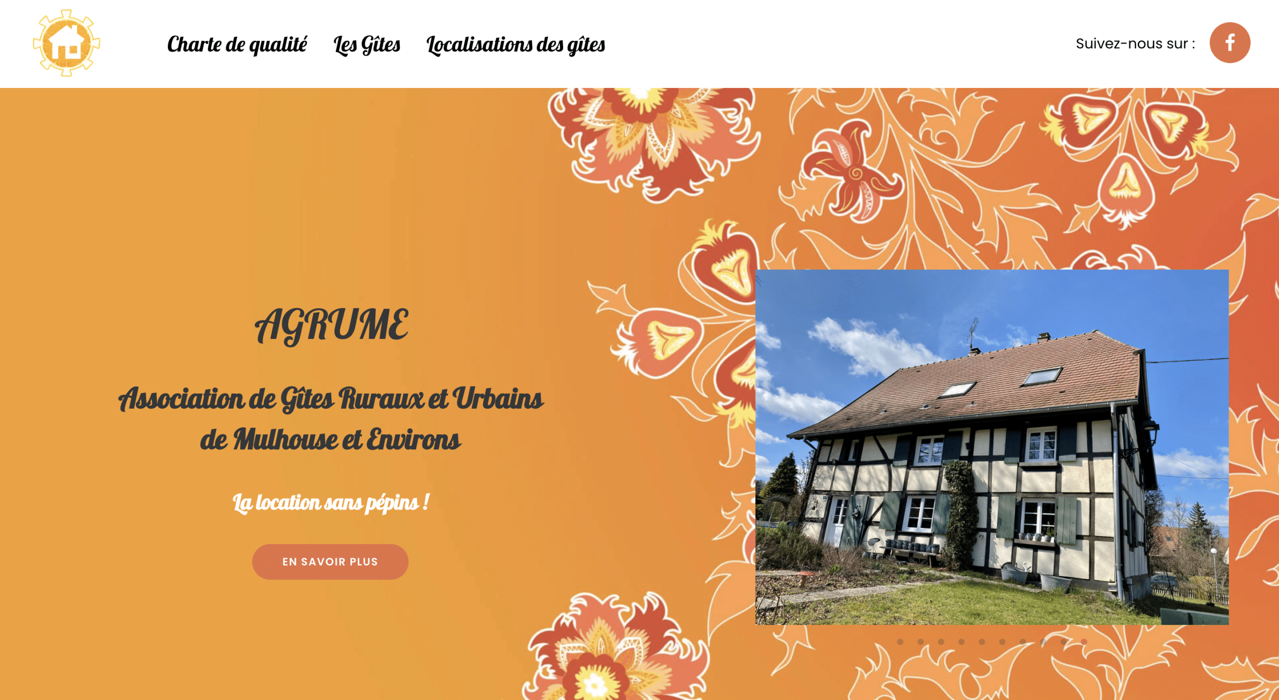 Page d'accueil du site gites-mulhouse