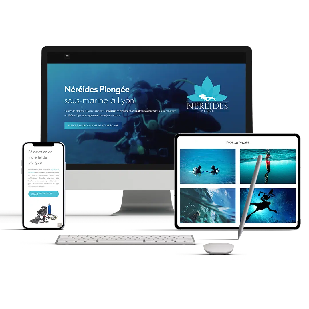 Nereides Mockup Anne Bernadet, cliente Karedess Agency, spécialiste wordpress depuis 2006