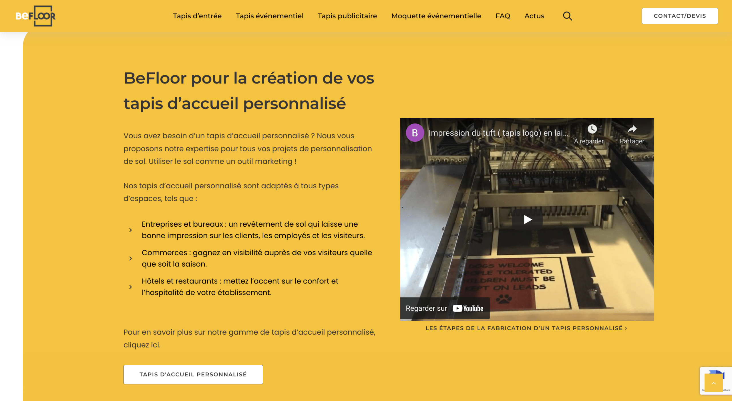 Présentation des services de Befloor