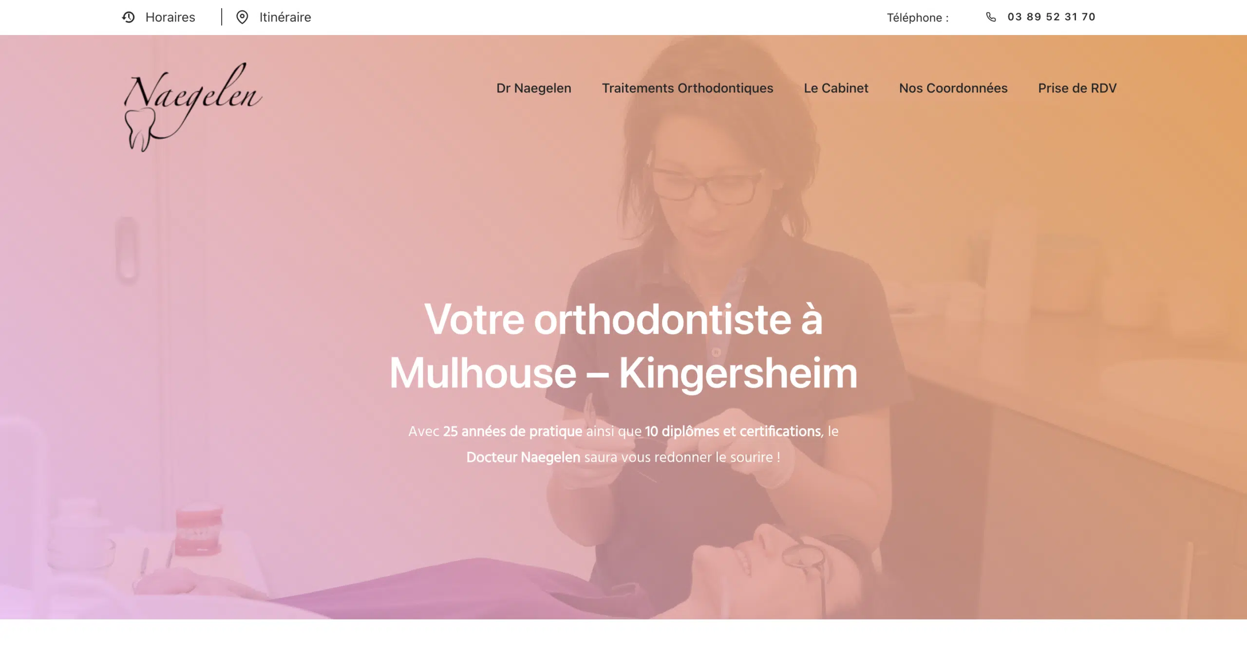 Page d'accueil de l'Orthodontiste Naeglen