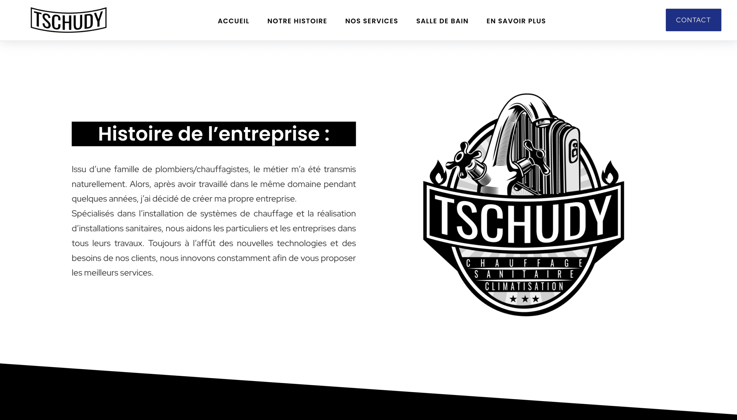Histoire de l'entreprise Tschudy Chauffage