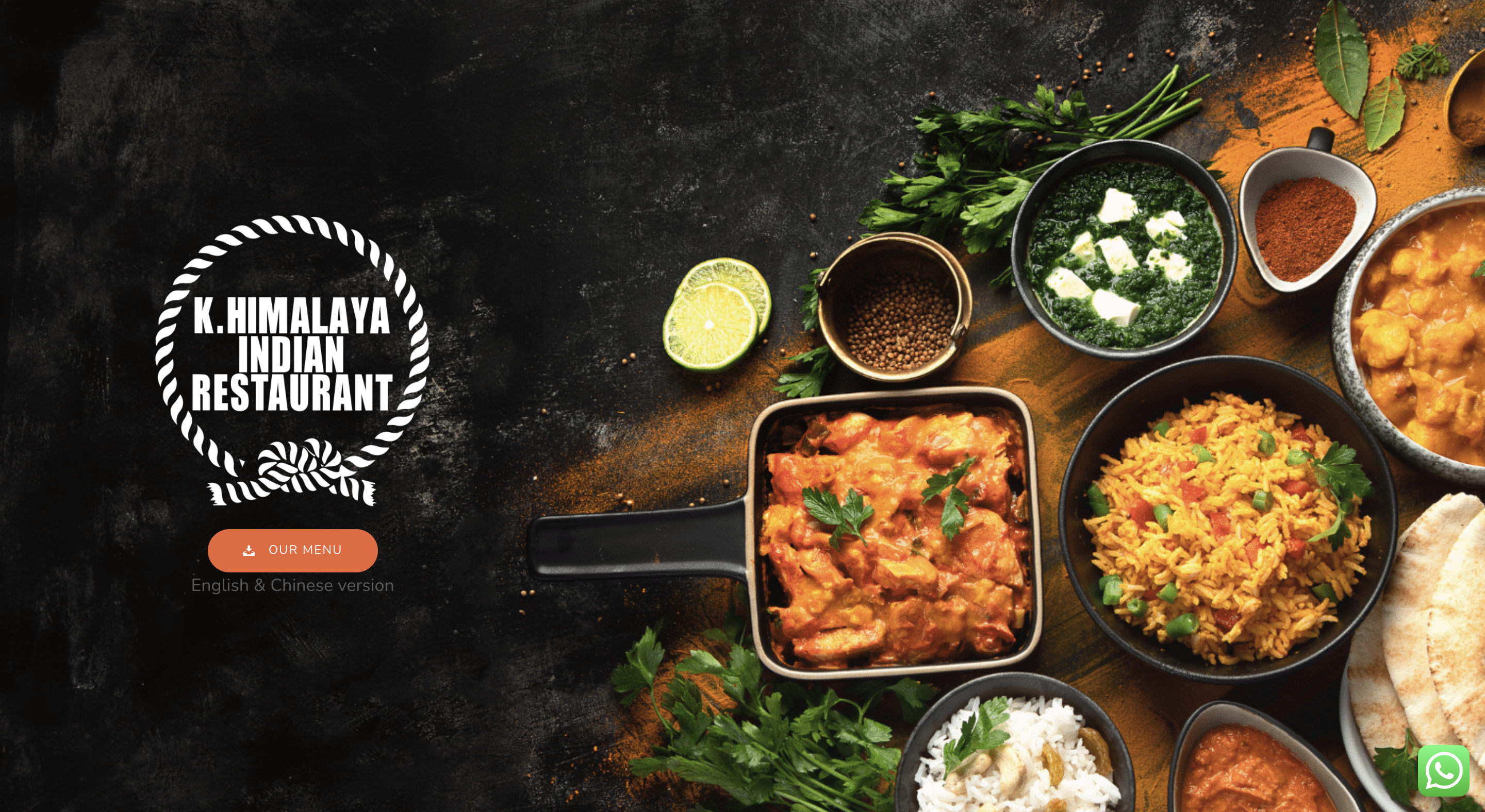 Page d'accueil du site Restaurant Himalaya