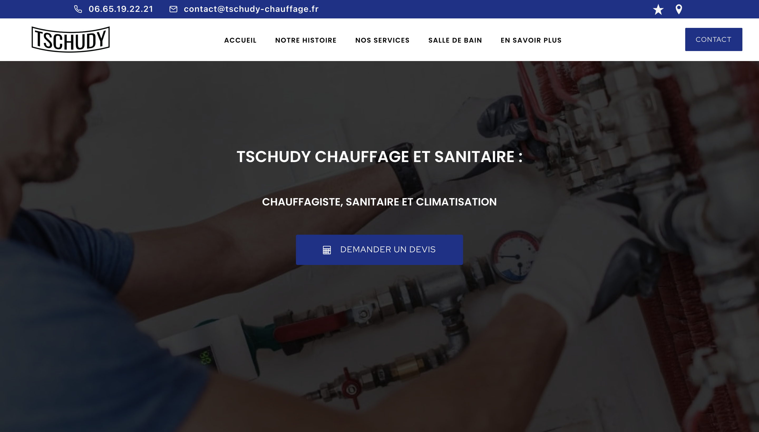 Accueil du site Tschudy Chauffage
