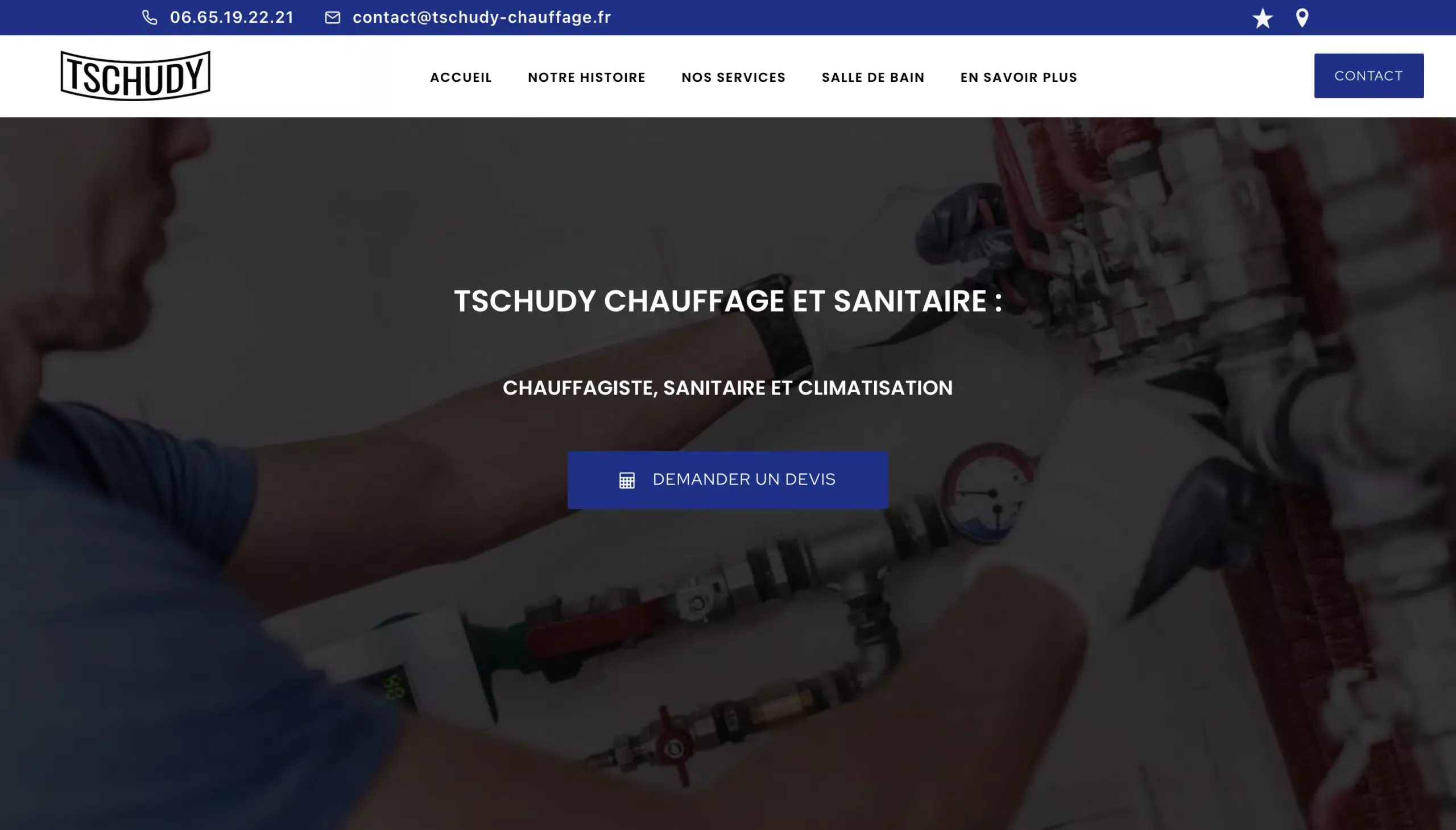 Accueil du site Tschudy Chauffage