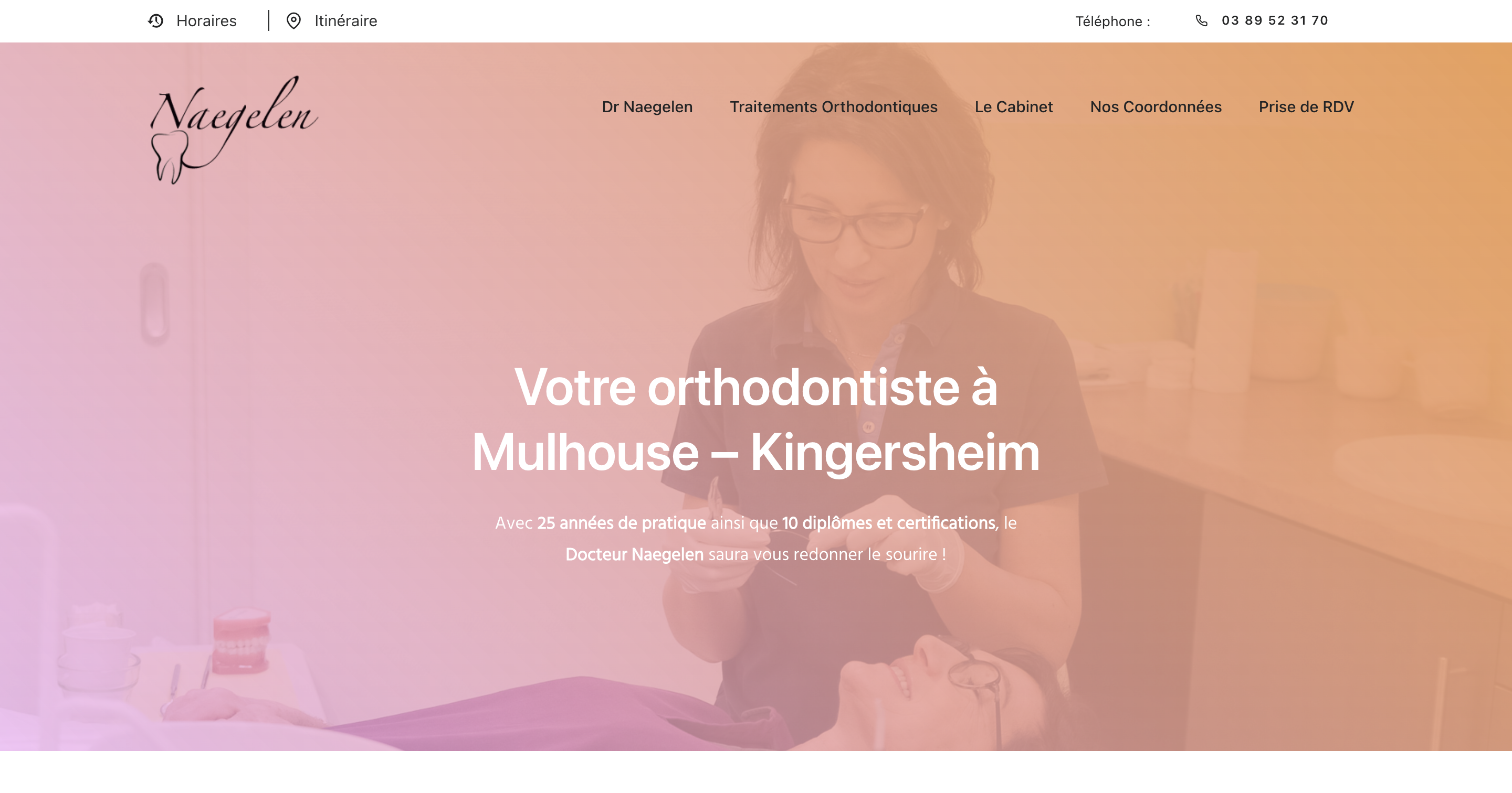 Page d'accueil de l'Orthodontiste Naeglen
