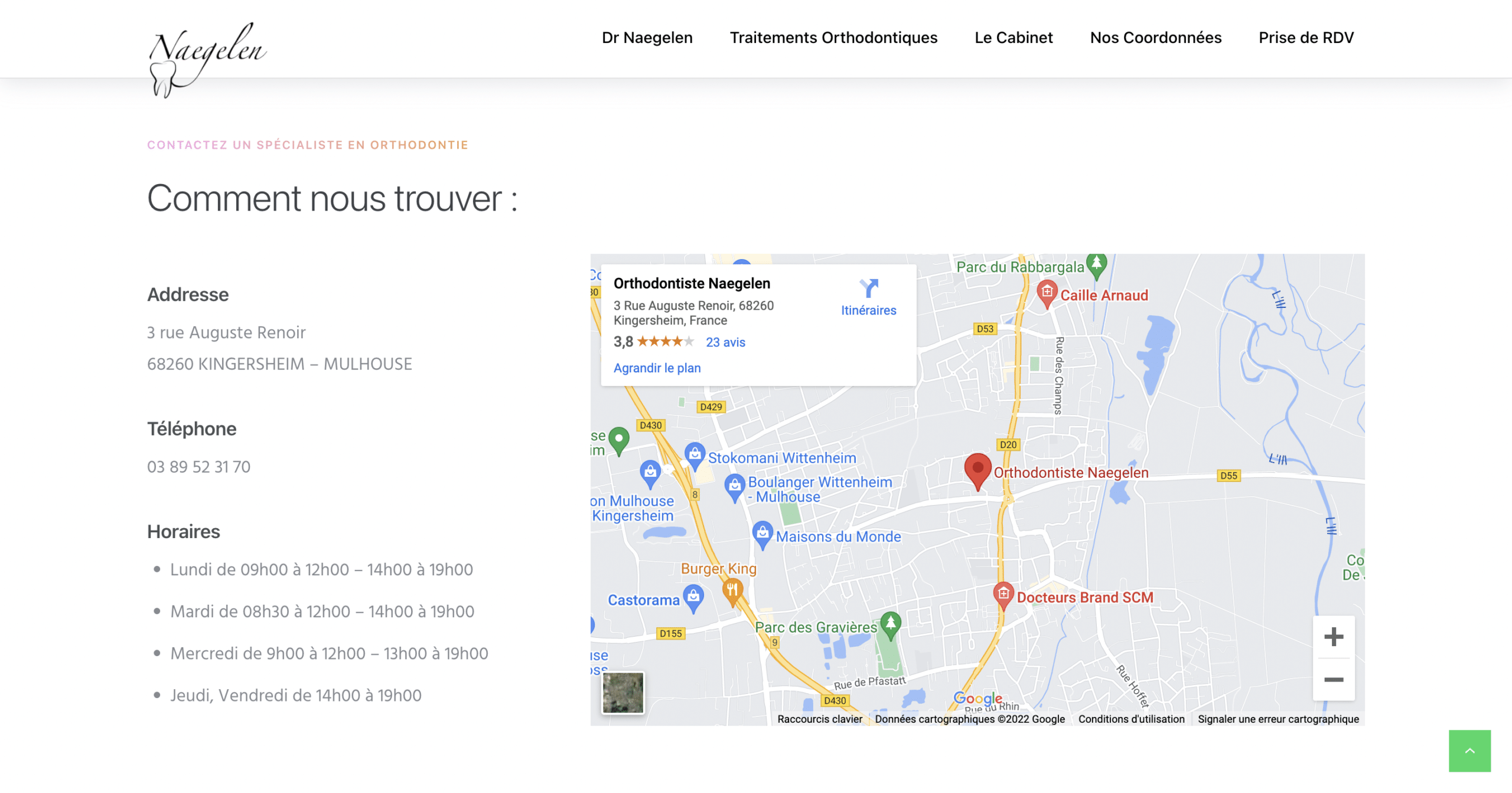 Adresse Orthodontiste Naeglen