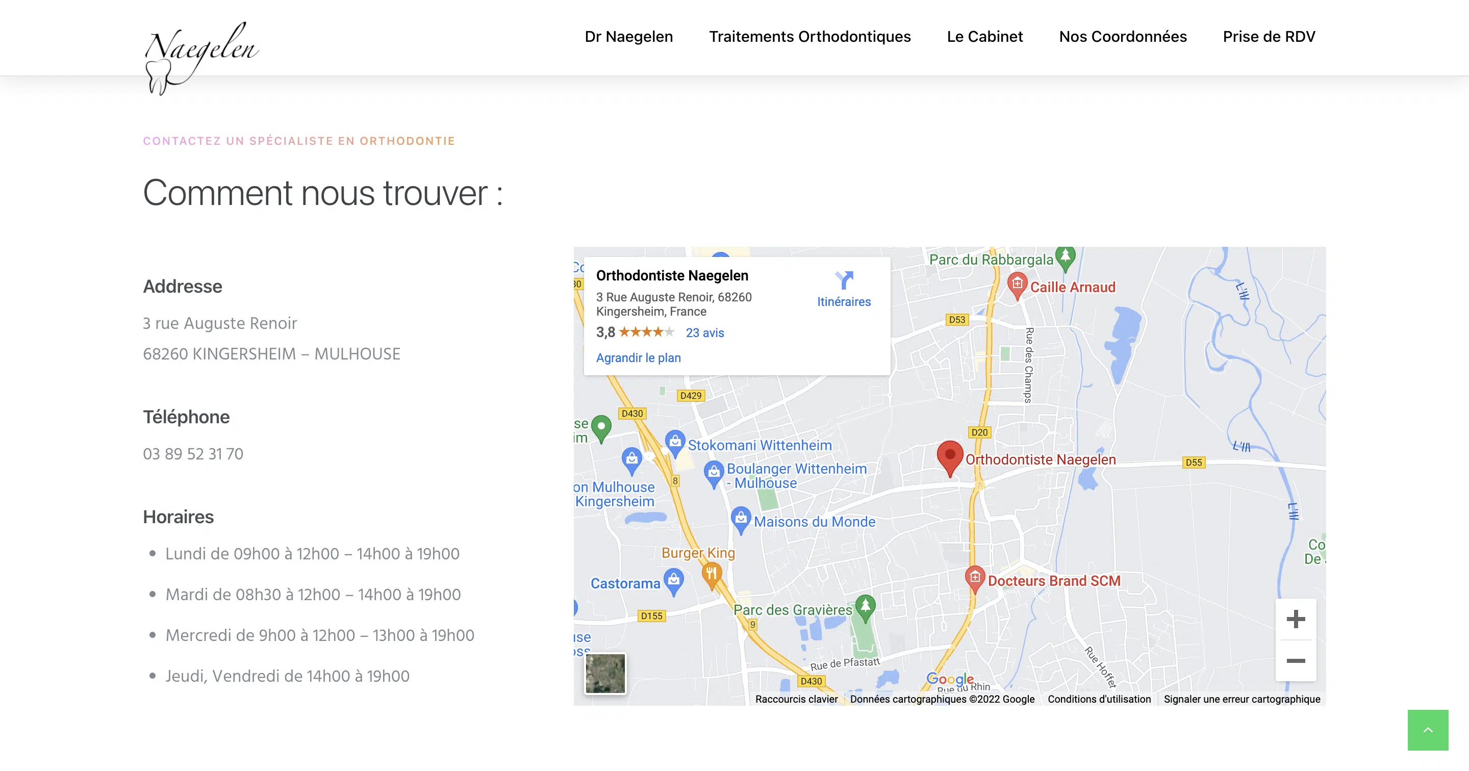 Adresse Orthodontiste Naeglen