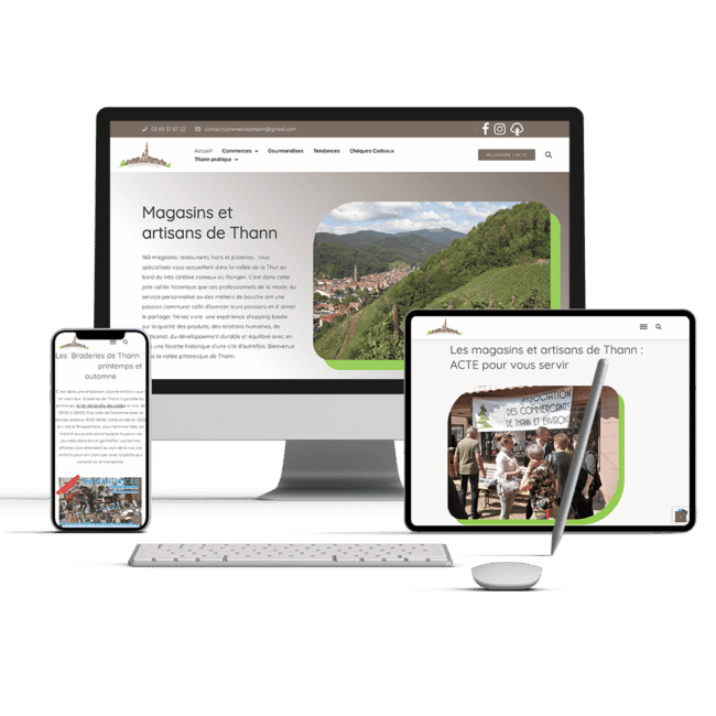 Présentation du site internet Commerces Thann