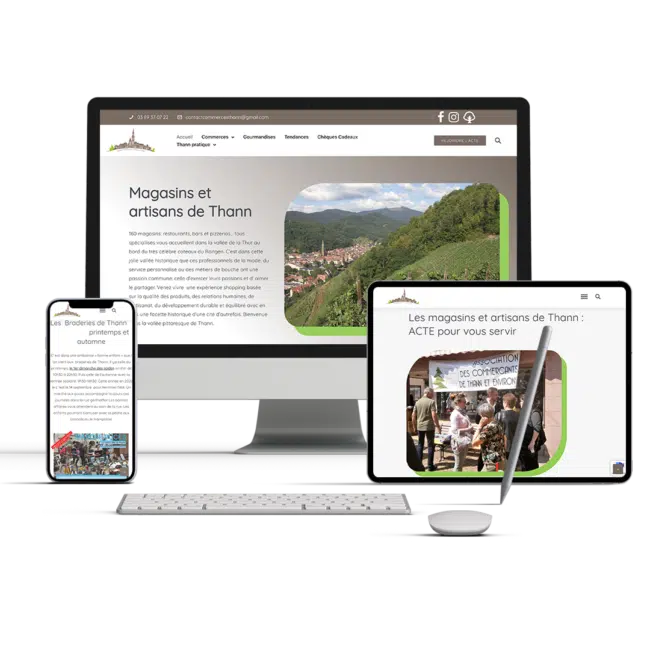Présentation du site internet Commerces Thann