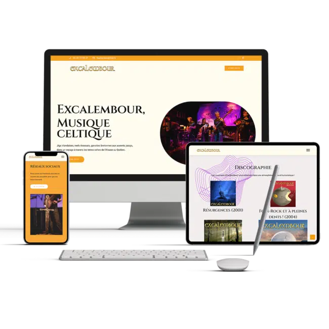 Présentation du site internet Excalembour