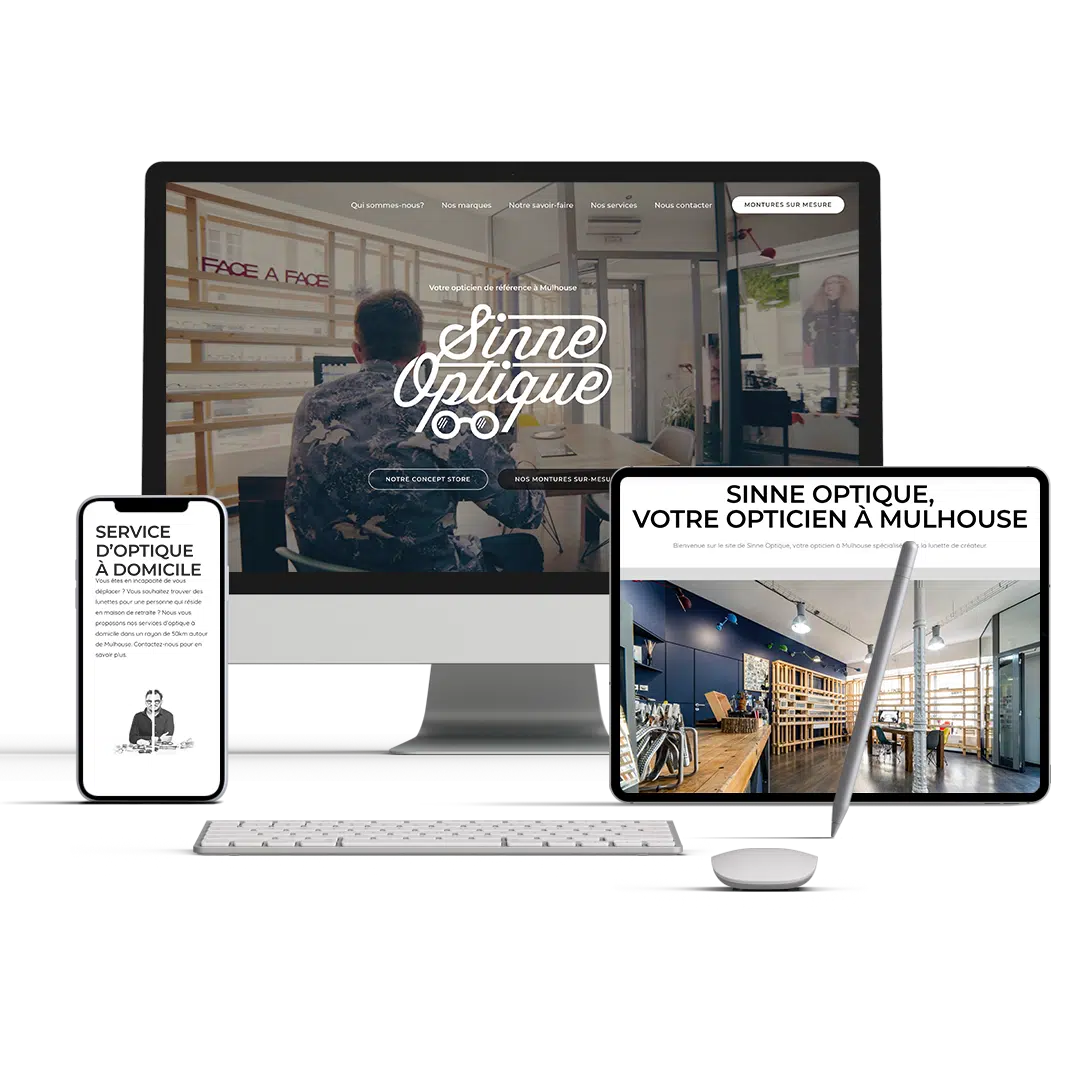 Sinne-optique Présentation du site internet Sinne optique
