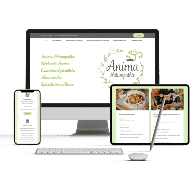 Présentation du site internet Anima Naturopathie