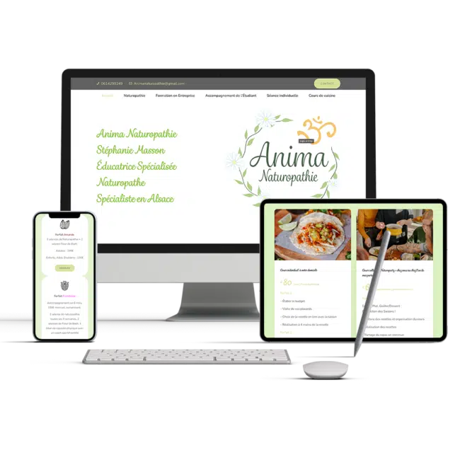 Présentation du site internet Anima Naturopathie