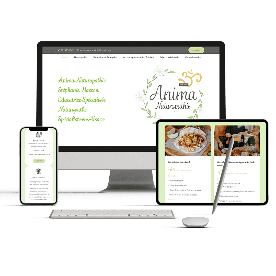 Anima-naturopathie Présentation du site internet Anima Naturopathie